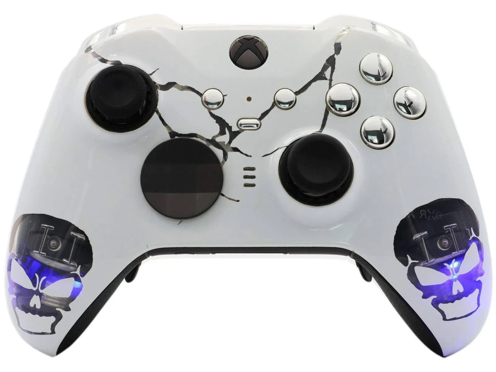 "Skulls White" Custom Xbox One Elite Controller Series 2 - FREE 2 DAY FEDEX  | eBay