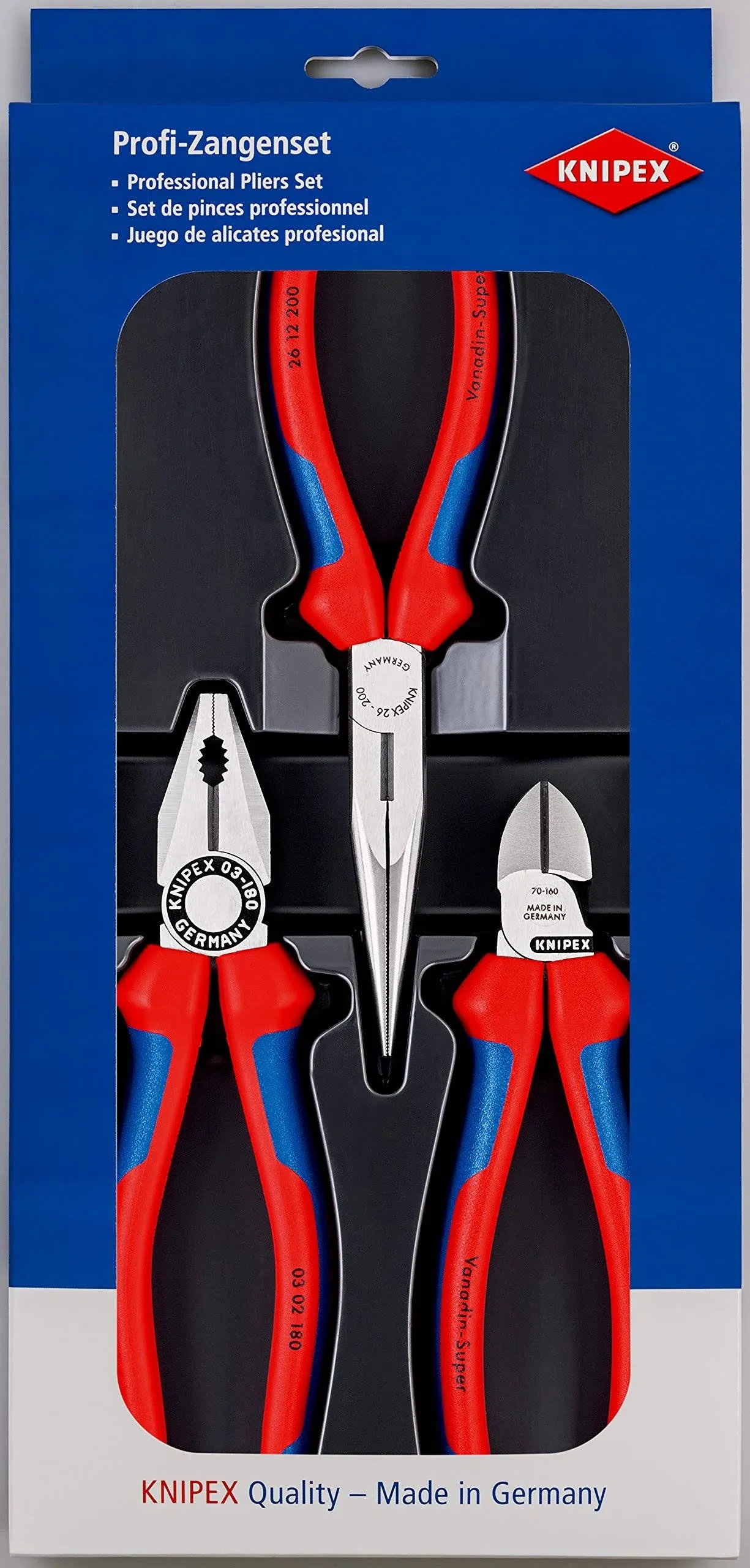 Knipex 00 20 11&#034;Assembly&#034; Pliers Set 3 Piece