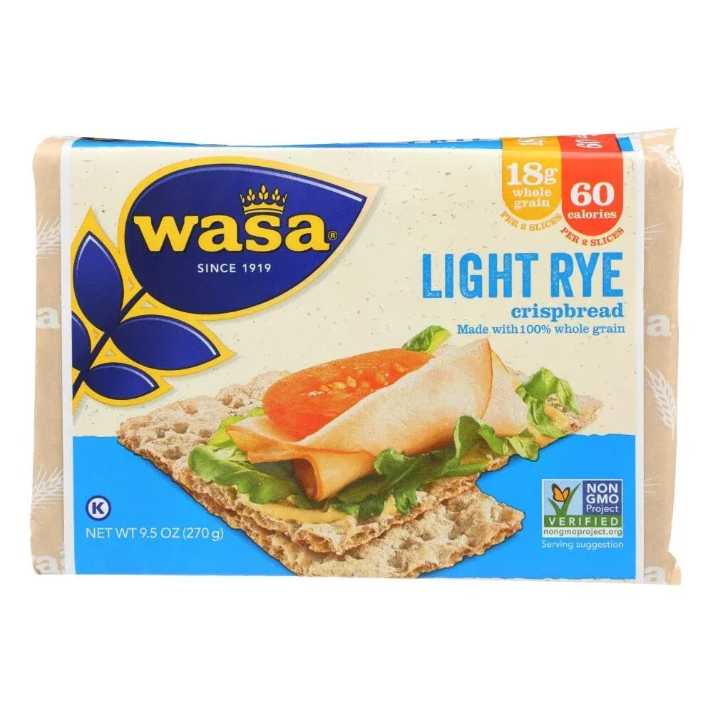 Wasa Light Rye Crispbread, 9.5 Ounce (Pack of 12)