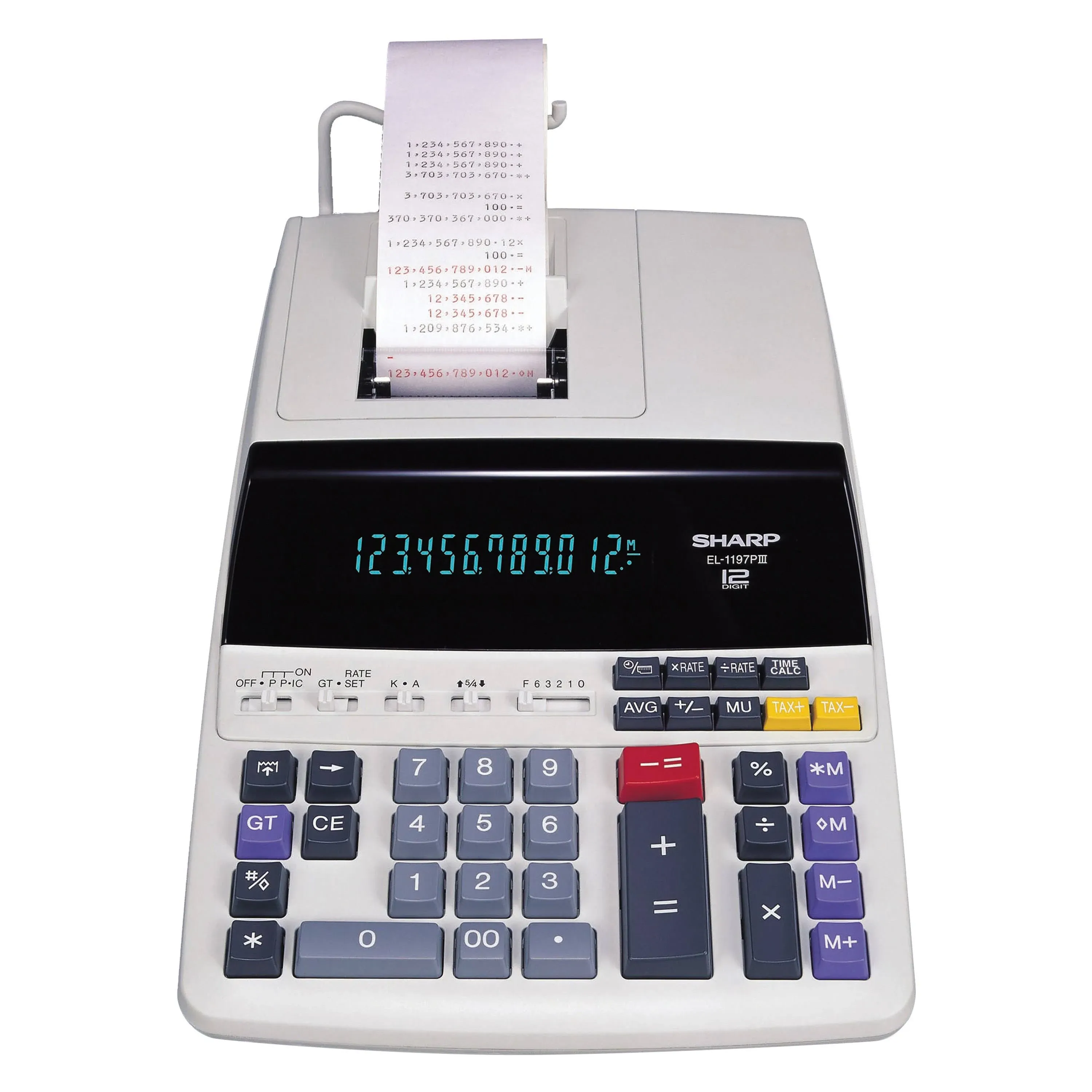 Sharp EL-1197PIII 12 Digit Commercial Printing Calculator