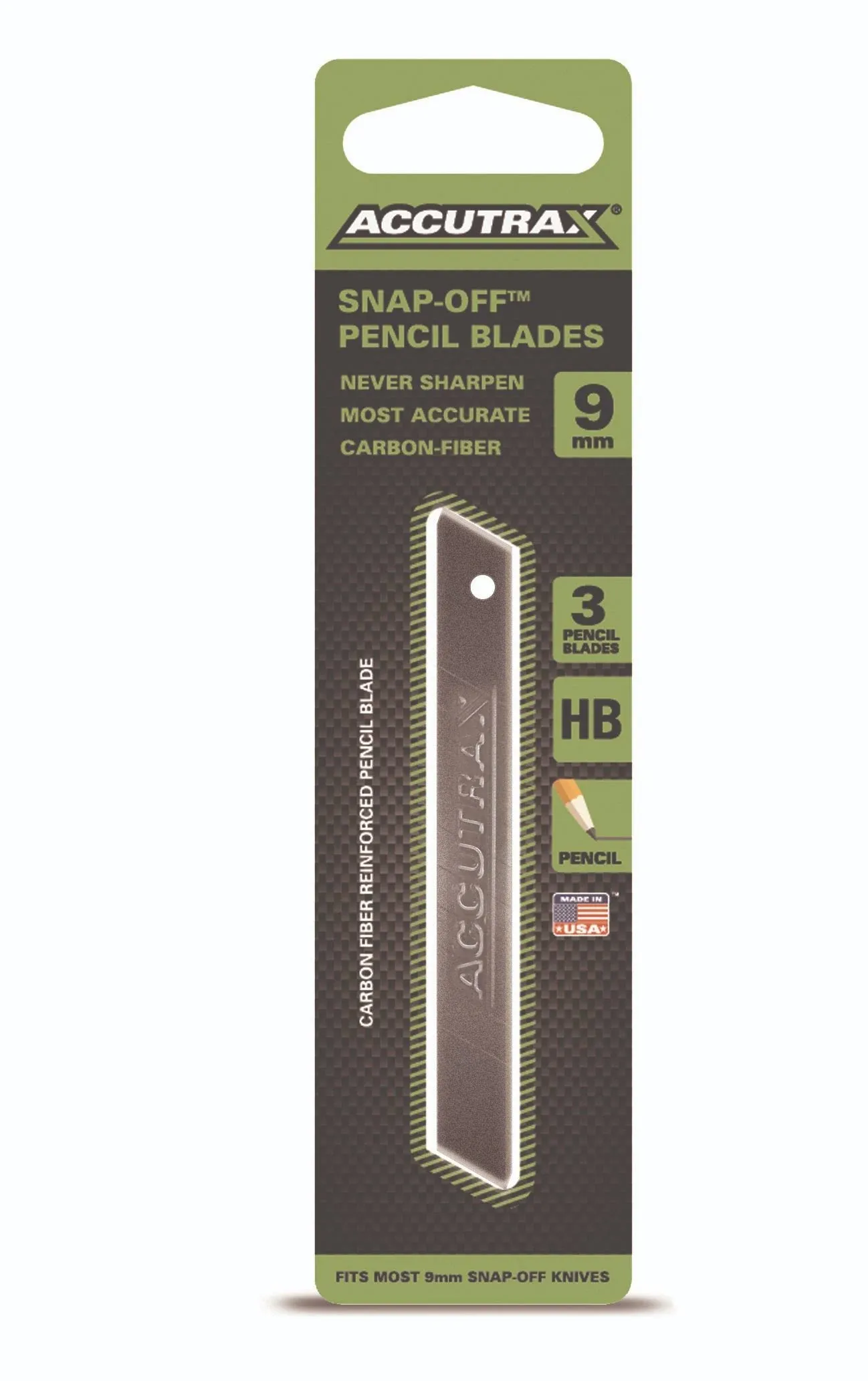 ACCUTRAX A-00021A 9mm Pencil Blades for SHARPDRAW, 3pk.