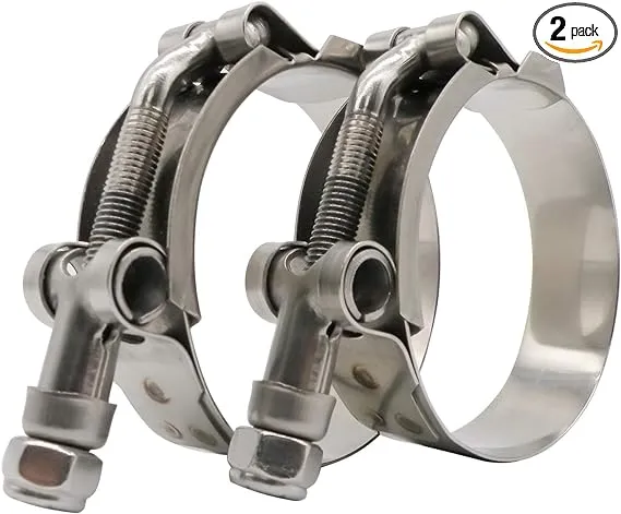 2.75&#034; Tbolt Hose Clamp Working Range 75mm 83mm For 2.75&#034; Hose Id Stainless Steel