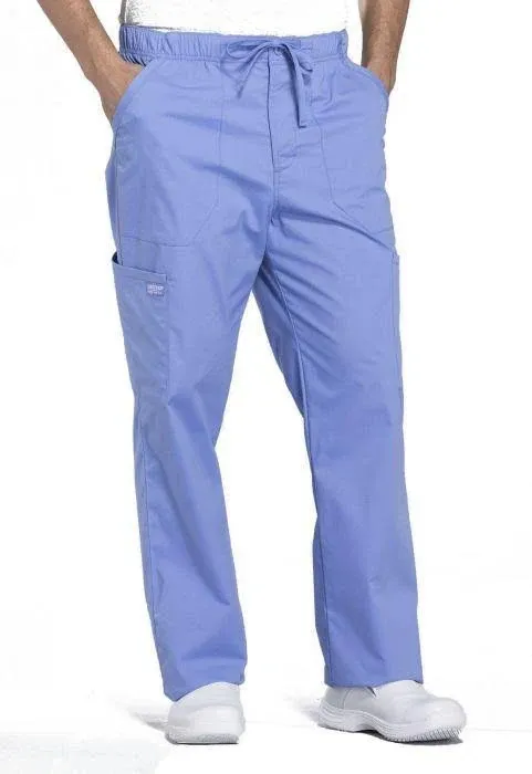 "Men's Zip Fly Drawstring Scrub Pant"