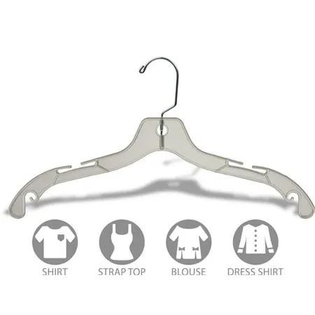 The Great American Hanger Company Plastic Top Hangers Clear Box of 100