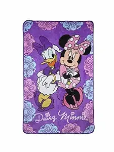 Disney Minnie Mouse Friends Forever Super Soft Toddler Blanket, Purple/Pink