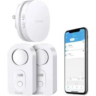 Govee Water Detectors 100dB Adjustable Audio Alarm Sensor, Sensitive Leak and Drip Alert