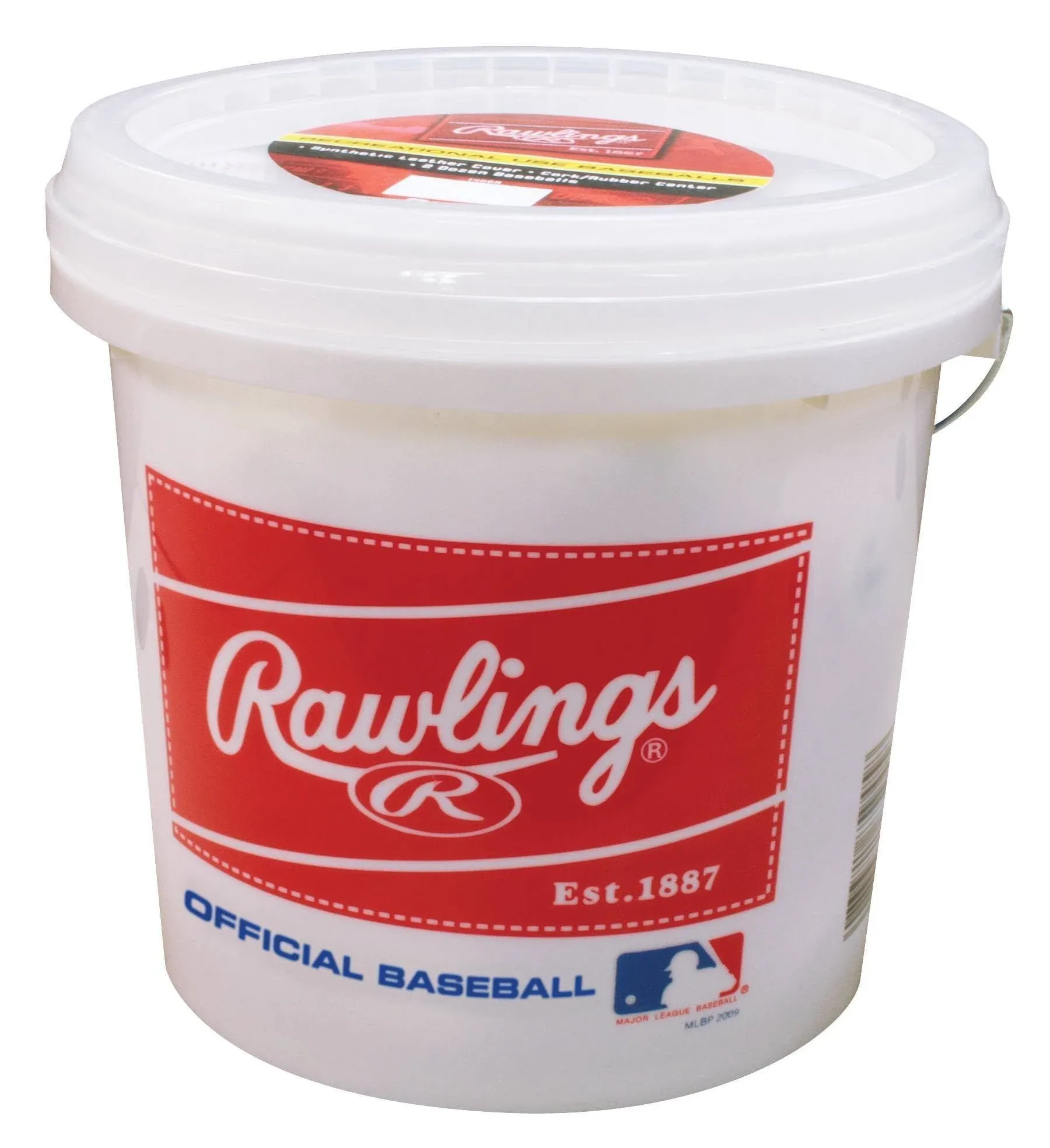 (24 Pack) Rawlings Bucket of Official League Recreational Grade OLB3 Baseballs