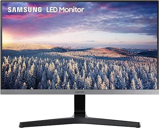 SAMSUNG 23.5” CF396 Curved Computer Monitor, AMD FreeSync for Advanced Gaming, 4ms Response Time, Wide Viewing Angle, Ultra Slim Design, LC24F396FHNXZA, Black