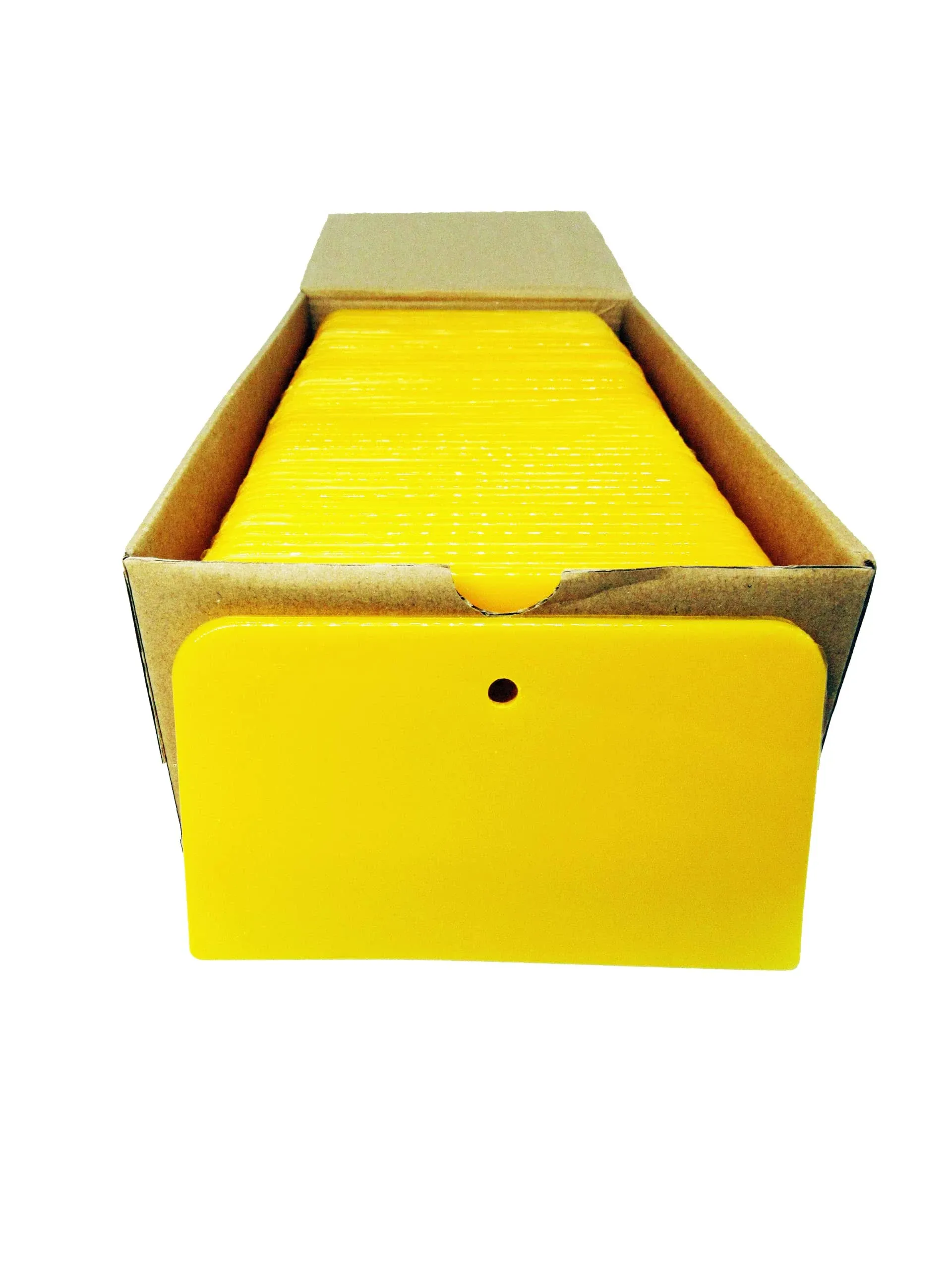 Reusable Plastic Auto Body Filler Yellow Spreaders - Sizes 4"; 5"; 6"