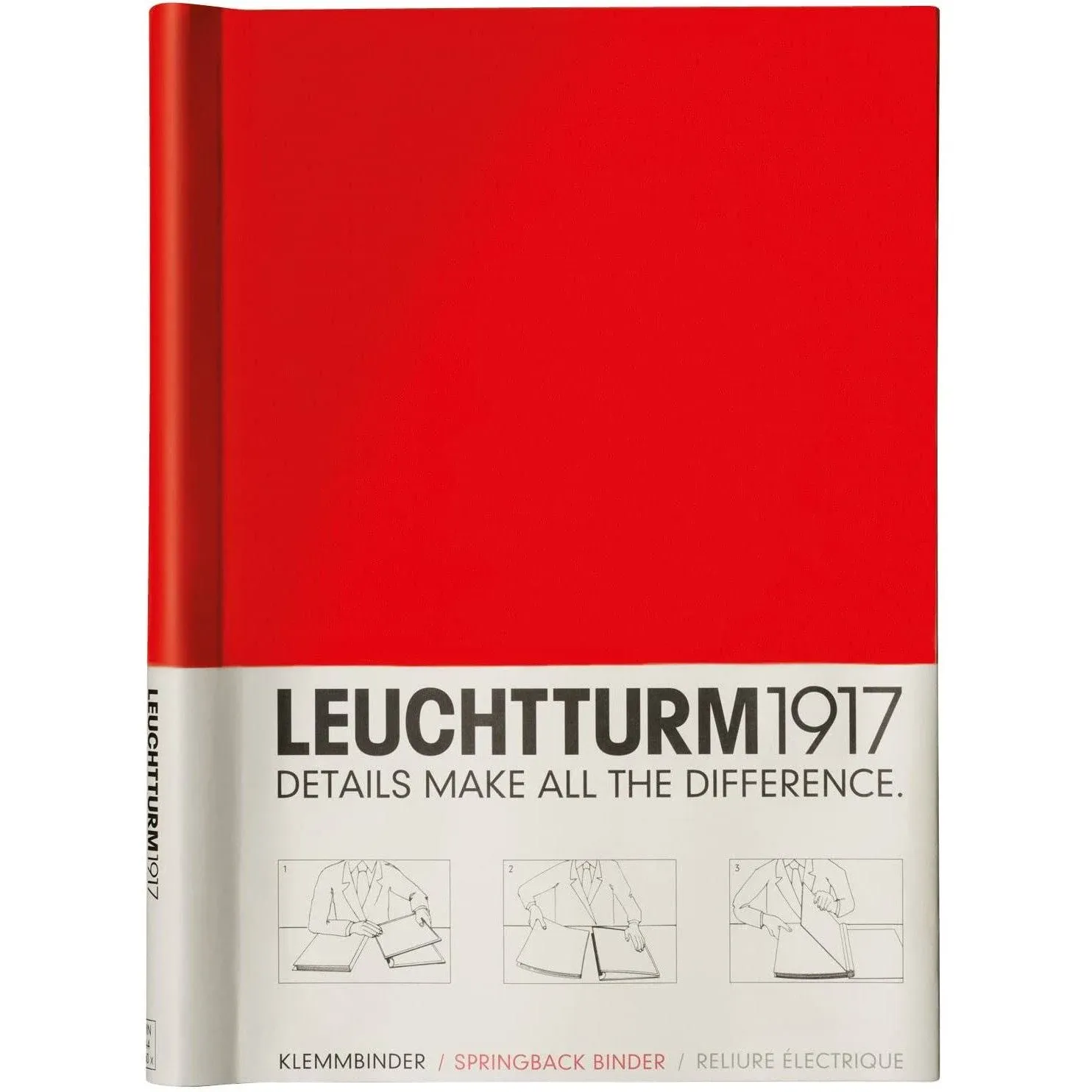 LEUCHTTURM1917 - PEKA Springback Binder (Black) - Holds 150 Sheets of Paper