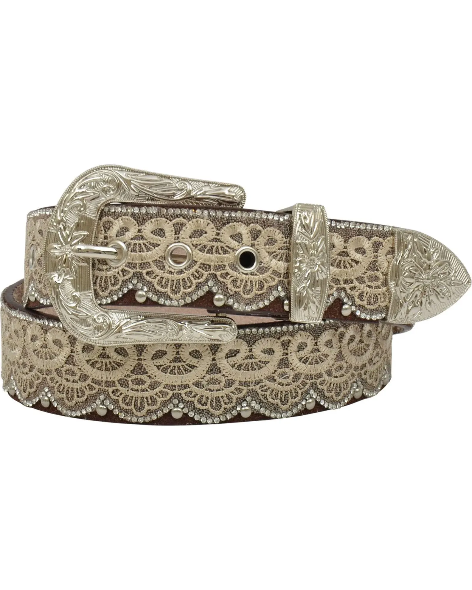 Angel Ranch Women's Lace Rhinestone Belt