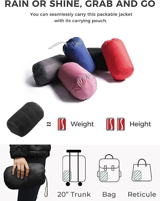 Wantdo Women's Hooded Packable Ultra Light Weight Short Down Jacket