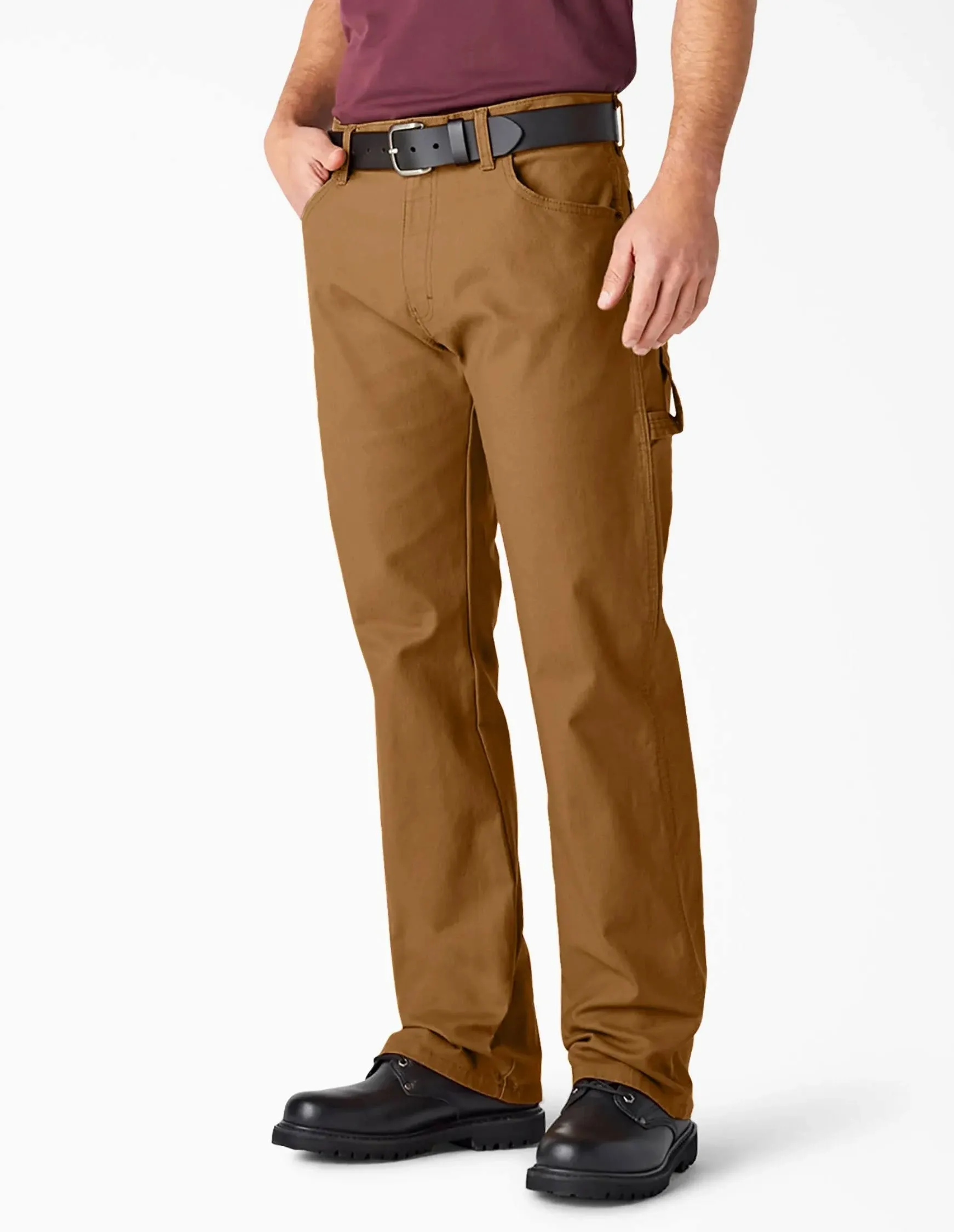 Relaxed Fit Heavyweight Duck Carpenter Pants, Brown Duck