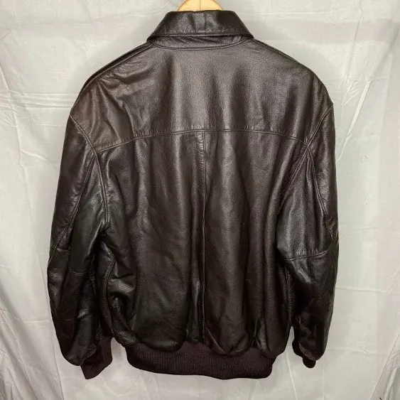 L.L. Bean Vintage LL Bean A-2 Leather Military Style Flight Bomber Jacket - Men ...