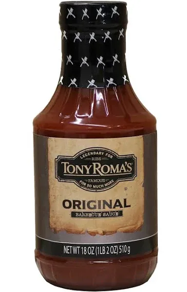 Tony Roma&#039;S Original Barbeque Sauce, 18 Ounce Pack of 6