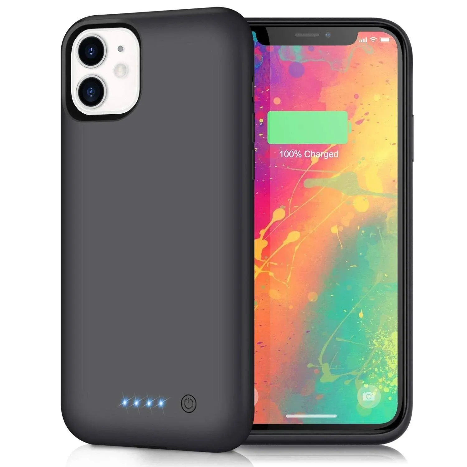 Battery Case for iPhone 11, Newest [6800mAh] Portable Charging Case Rechargeable External Battery Pack Protective Extended Battery Backup Charger Case for iPhone 11 (6.1 inch) Black