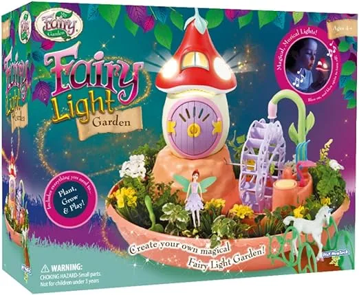 Light Garden - Grow Your Own Garden and Play Indoors Outdoors with This Magical Mushroom House and Fairy Unicorn Playset - for Kids Ages 4 and Up