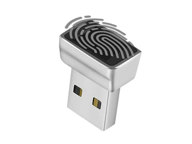 'USB Fingerprint Reader For Windows 10 Hello, Biometric Scanner For Laptops & PC 360 Degree Sensor Security Device'