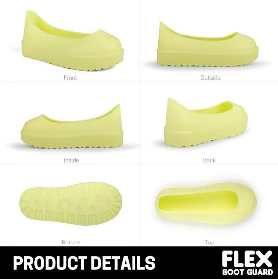 FLEX BOOT GUARD Compatible with UGG Boot, Waterproof Silicone Rubber Shoe Covers, Reusable Upgraded Overshoes, Non-Slip Washable for Women, Men (XXS (Big Kids 13-2), Margarita)