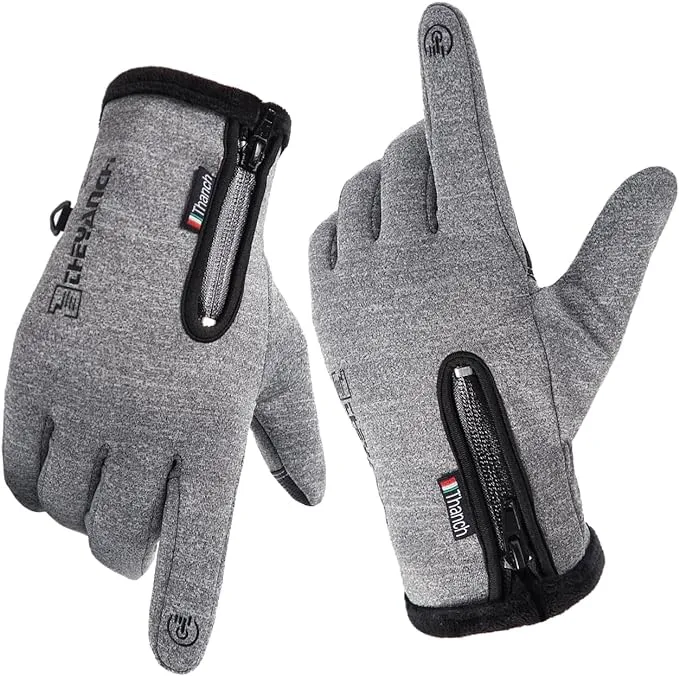 GORELOX Winter Warm Gloves,Touchsc<wbr/>reen Cold Weather Driving Medium, grey 