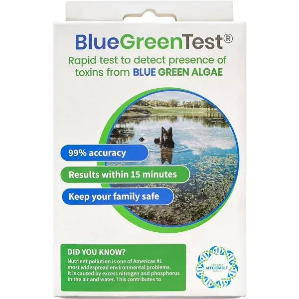 5Strands Blue Green Algae Test Kit, ﻿at Home Lake & Pond Water Testing, Water Safety Test, Collect Results in 15 Minutes