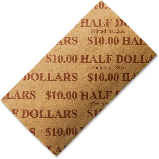 Pm Company Tubular Coin Wrappers Half Dollar Coins $10 Pop-Open Wrappers