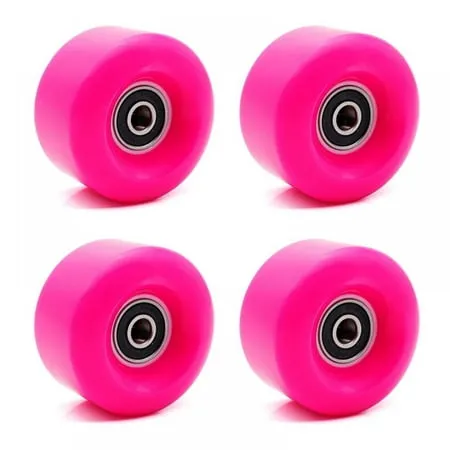 4 Pack Roller Skate Wheels with Bearings Installed for Double Row Skating Quad Skates and Skateboard Outdoor or Indoor Use 32mm x 58mm 82A