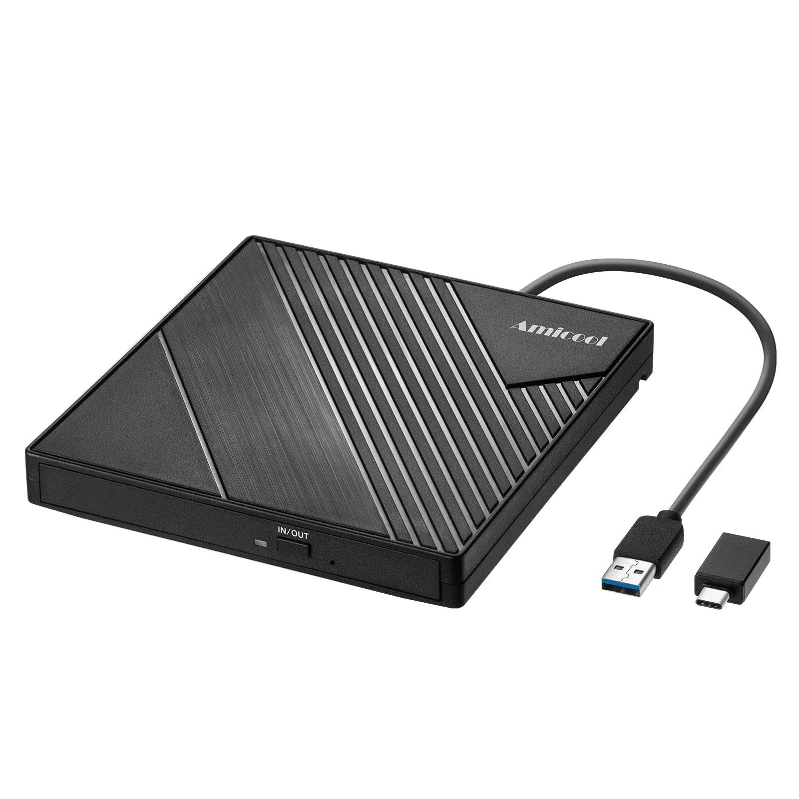 External DVD Drive USB 3.0 USB C CD Burner Amicool CD/DVD +/-RW Optical Drive...