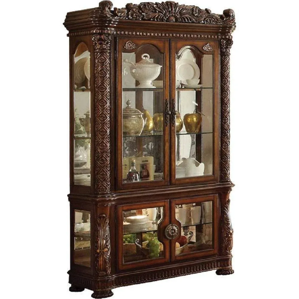 ACME Vendome Cherry Curio Cabinet