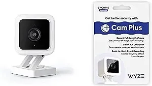 Wyze - Cam v3 with Color Night Vision, 1080p HD Indoor/Outdoor Security Camera, Alexa and Google Assistant, 2-Pack - White