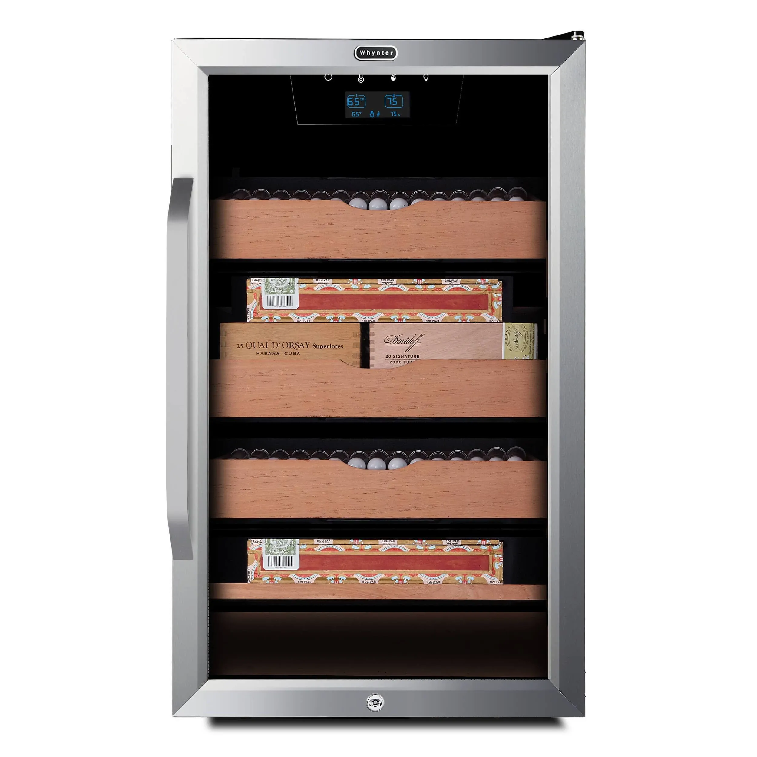 Whynter 421HC Cigar Cabinet Humidor Cooler with Humidity Temperature Control and ...