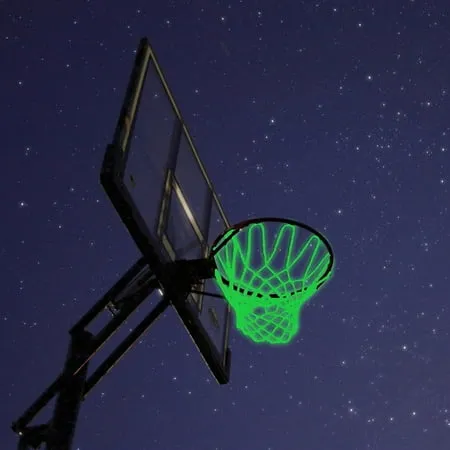 Manfiter Nightlight Basketball Net Luminous Outdoor Portable Sun Powered Sports Nylon