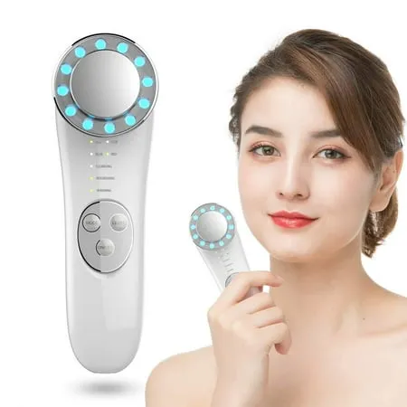 Houzzi Facial Massager, Skin Care Tools 7 in 1 Face Lifting Machine, Galvanic Facial Machine Face Tightening Machine for Skin High Frequency Facial