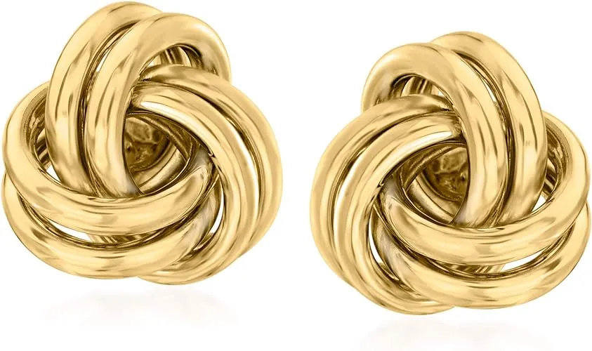 Ross-Simons 14kt Yellow Gold Love Knot Stud Earrings