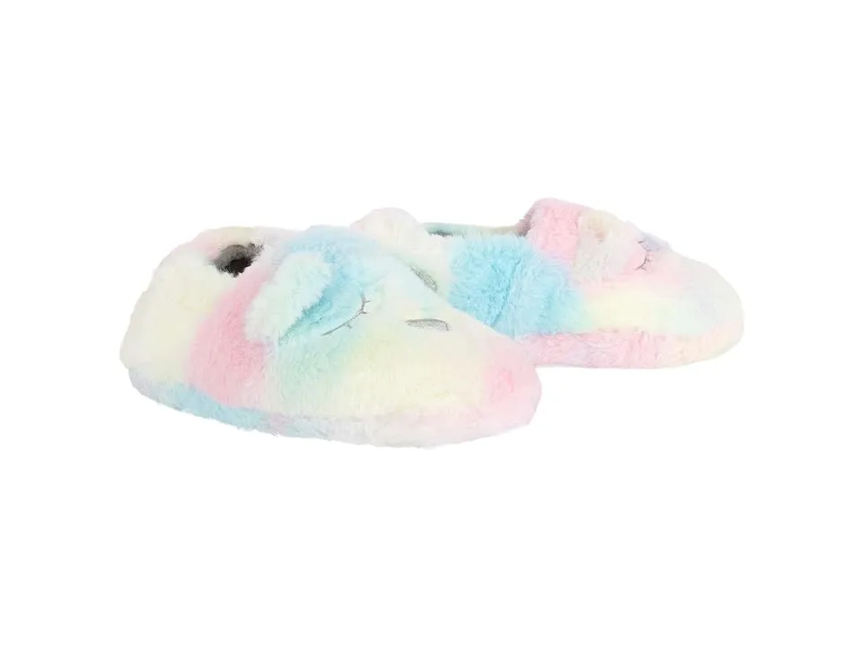 Jessica Simpson Girls Cute and Cozy Plush Slip on House Slippers With Memory Foam (Tie Dye) Women's Slippers