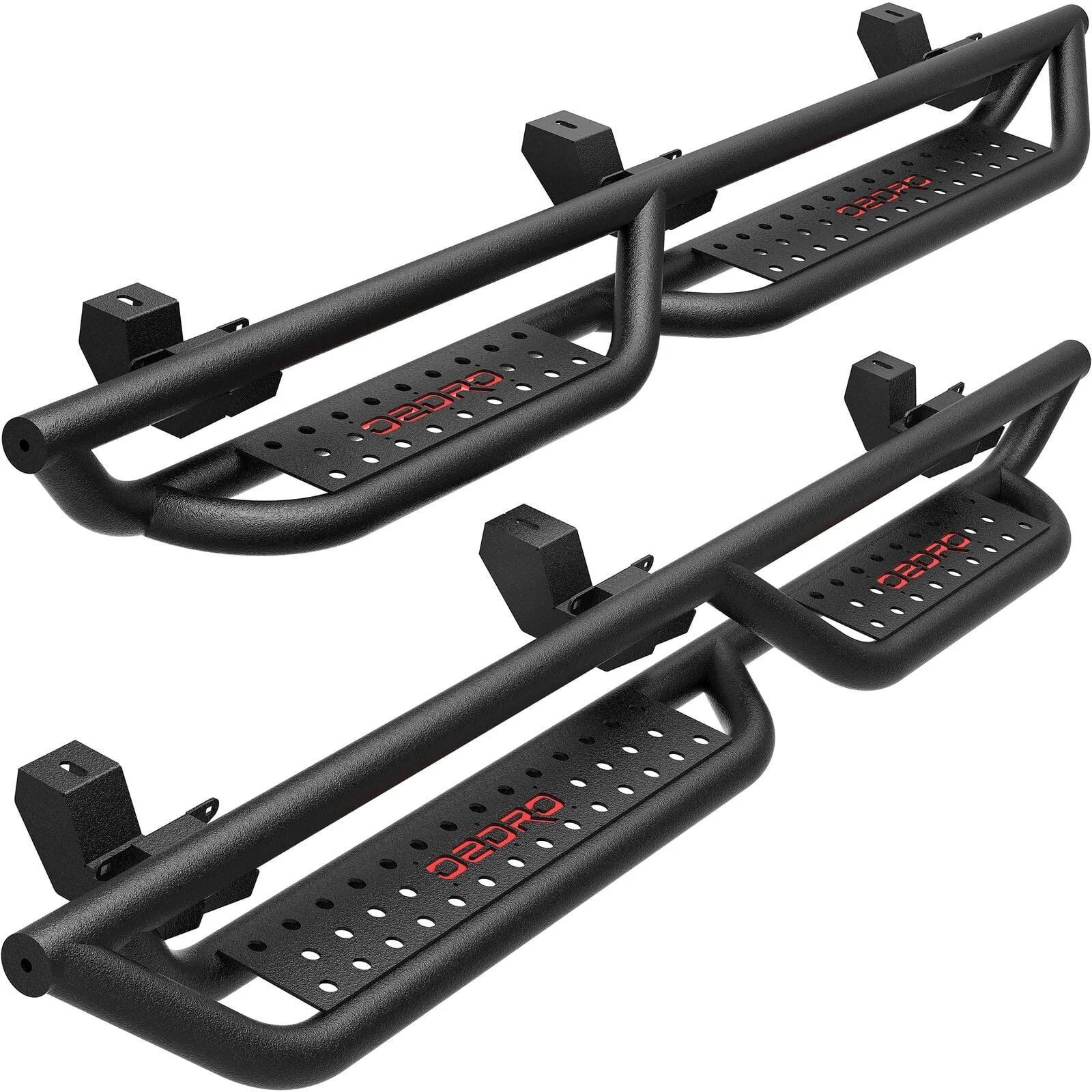 LEDKINGDOMUS Running Boards Side Steps for 2007-2018 Jeep Wrangler JK 4 Door Nerf Bars