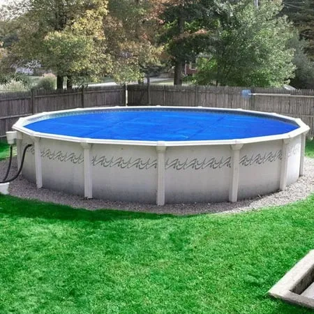 Crystal Blue Heavy-Duty Space Age Solar Cover for Round Above Ground Swimming Pools