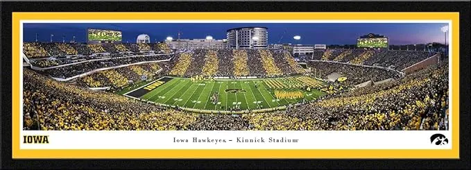 Iowa Hawkeyes Football Run Out Panoramic Art Print