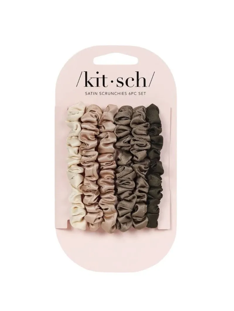 Kitsch - Ultra-Petite Satin Scrunchies - Eucalyptus