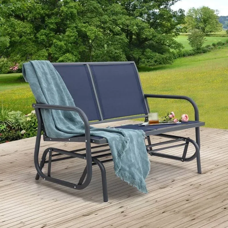 Nuu Garden Steel Outdoor Glider Bench