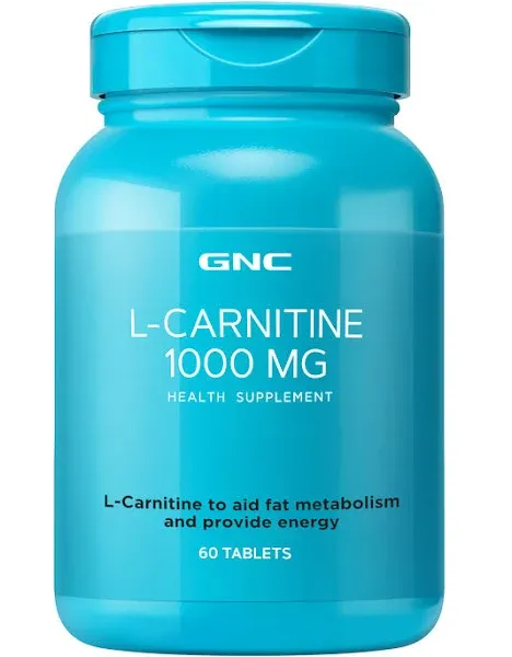 GNC Total Lean L-Carnitine 1000mg 60 Tablets, EXP: 05/2027 SEALED