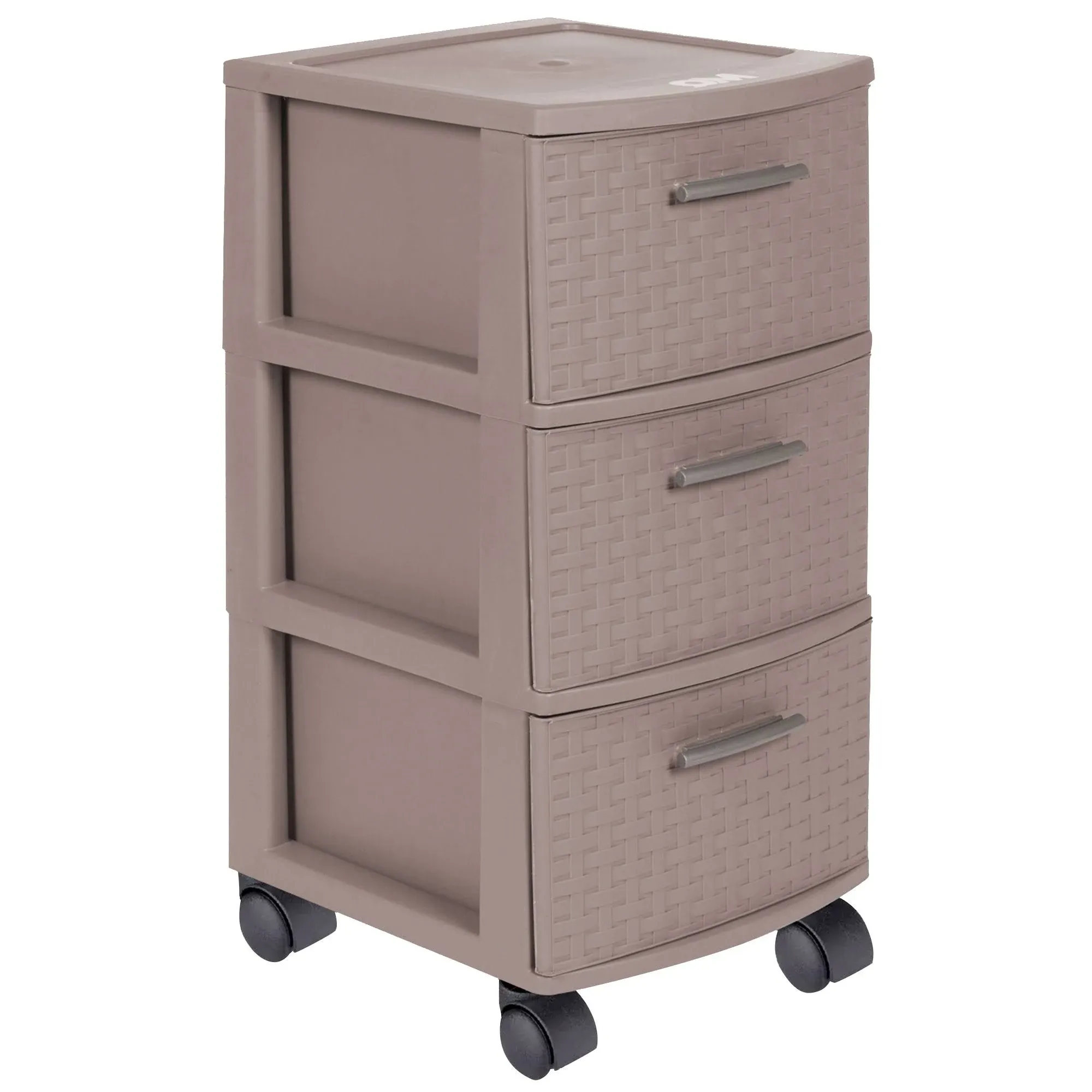 MQ INFINITY 3-Drawer Rolling Storage Cart in Taupe