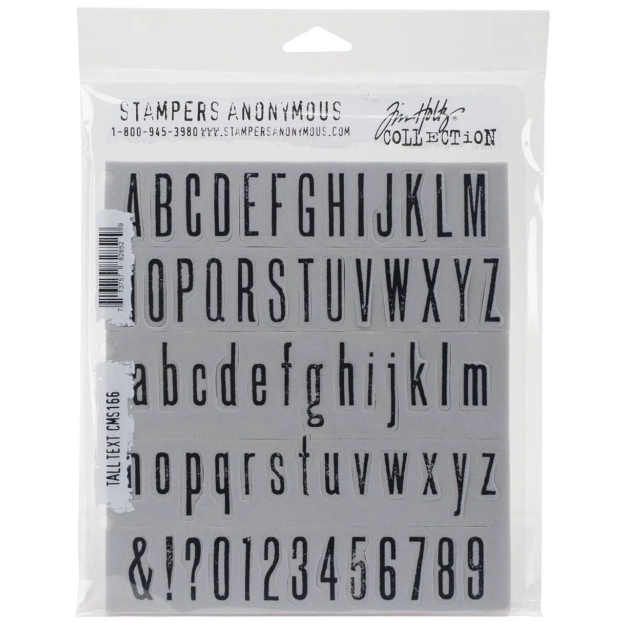 Tim Holtz Cling Stamps 7"X8.5" Tall Text