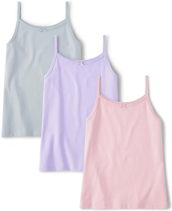 The Children's Place Girls' Cotton Cami Tank Tops 3-Pack