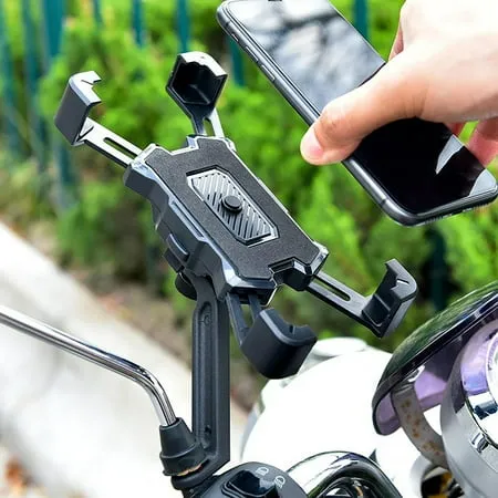 HAOQI Ring Bike Phone Holder, Solid Anti-Slip Phone Holder, Alloy Aluminum Bike Phone Mount with 360° Rotation, Phone Mount Holder for Most Phones