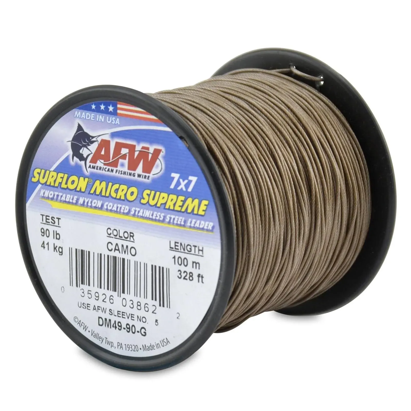 American Fishing Wire Surflon Micro Supreme Leader Wire