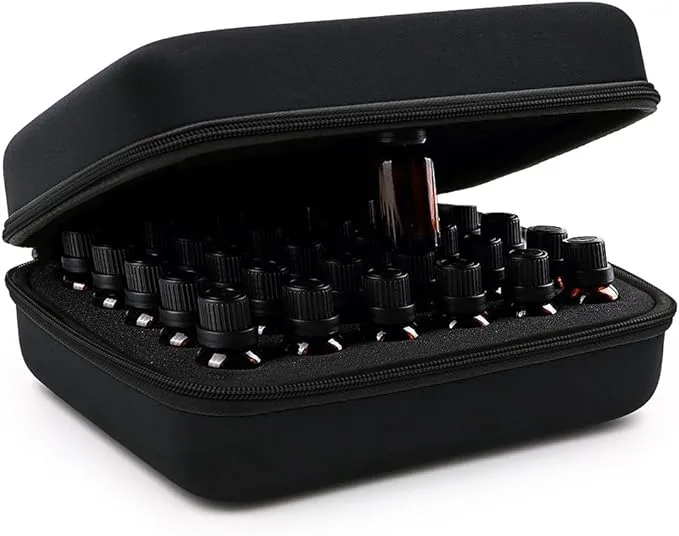 Hipiwe Hard Shell Essential Oil Carrying Case 30 Bottles Eva Essential Oils ...