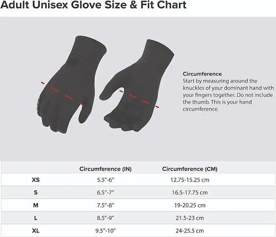 Balance Lightweight Touchscreen Warm Running Gloves, Anti Slip Men's