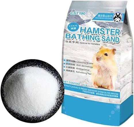 Hamster Bathing Sand,Gerbil Powder Grooming Sand for Tiny Friends Farm Chinchilla Dust Bath Potty Litter Sand (2LB) (Hamster Sand) (Hamster Bath Sand Dust（A）)