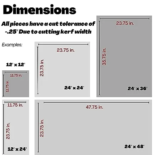 Extruded Clear Acrylic Plexiglass Plastic Sheet 3/16" Thick, Size 24" x 36" and More, Plexi Glass for Crafts, Glass Replacement Board